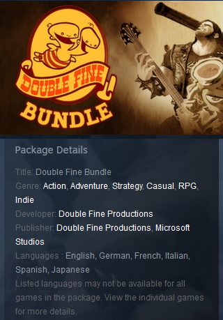 Double Fine Bundle Steam - Click Image to Close